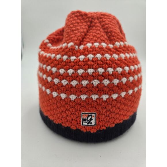 Auburn Tigers Knit Beanie Orange Navy Winter Hat Embroidered Logo - Picture 2 of 2